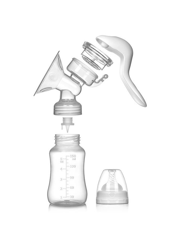 كايغا مضخة ثدي محمولة يدوية من السيليكون لتدليك الثدي بدون ألم، هادئة، بدون ألم، سعة 180 مل، مع شفط قابل للتعديل وملحقات - Image 3